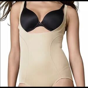 New Maidenform Ultra Firm Control Wear Your Own Bra Body Shaper XL In Tan